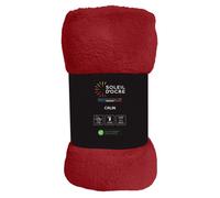 Couverture flanelle 180x220 cm CALIN rouge par Soleil d'Ocre
