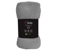 Soleil d'Ocre Couverture en flanelle Calin 220x240 cm Gris