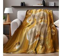 Couverture Flanelle 3D 130 x 150 cm Orchidée rétro Plaid Polaire Microfibre Toutes Saisons pour Lit Canapé Enfant
