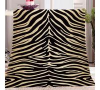 Couverture Flanelle Doux et Confortable Style Abstrait de Texture de Peau de Tigre Couverture Plaid Polaire Couverture de Canapé Lavable, Couverture pour Chambre Canapé et Lit Décoration 100x130 cm