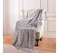 Couverture Flanelle Phosphorescente Fluorescente Brillant Univers Gris Dinosaure Cheval Couverture de Couronne de Rugby Pour lit Enfants Filles Garçons Adultes Chambre Canapé (color4, 152*127cm)
