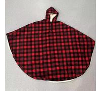 Couverture for fauteuil roulant for adultes, cape poncho d'hiver doublée polaire avec capuche, couverture chaude for femmes et hommes, vêtement extra confortable for fauteuil roulant(Red)