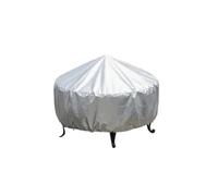Couverture Foyer Ronde Argentée Couverture Foyer Extérieur | Housse Barbecue Polyester anti-poussière étanche Protection poêles braseros(Silver,55x50cm)