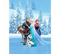 Couverture Frozen La Reine des Neiges Team - Plaid en Flanelle Ultra Douce - 130 x 170 cm - Bleu