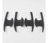 Couverture Garniture Poignée Porte Pour CR-V CRV 2017-2021 Poignée Porte Voiture En Fibre Carbone Chromée Couvre Les Accessoires Automatiques Style Superposition Garniture(Carbon bowl)