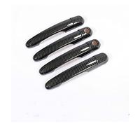 Couverture Garniture Poignée Porte Pour Kia Ceed Cee'd 2006-2012 Couverture Poignée Porte Voiture En Fiber Carbone Chromé Garniture Autocollants Superposition Style(Black 2 keyholes)