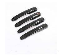 Couverture Garniture Poignée Porte Pour Kia Ceed Cee'd 2006-2012 Couverture Poignée Porte Voiture En Fiber Carbone Chromé Garniture Autocollants Superposition Style(Black 1 keyhole)