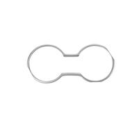 Couverture Garniture pour BMW Série 2 F45 F46 2015-2019 ABS Chrome Voiture Console Centrale Eau Support Verre Cadre Couverture Garniture Auto Intérieur Accessoires Garniture intérieure