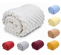 Couverture gaufrée super douce pour bébé Blanc 75 x 100 cm