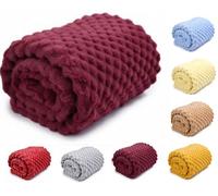 Couverture gaufrée super douce pour bébé Bordeaux 75 x 100 cm
