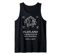 Couverture géométrique Nerdy Flatland pour Professeur de mathématiques Débardeur