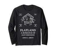 Couverture géométrique Nerdy Flatland pour Professeur de mathématiques Manche Longue