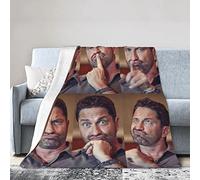 Couverture Gerard Actor Butler légère et luxueuse en polaire super douce pour canapé, lit, pour femmes, enfants, 203,2 x 152,4 cm, multicolore, 127 x 101,6 cm pour enfants