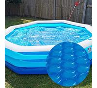 Couverture Gonflable Ronde de Piscine, Protecteur Solaire de Couverture de Piscine d'été de Protection UV, Couverture de Bulle de Film d'isolation(10ft/3.05m)