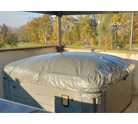 Couverture gonflable Sp'Ump pour Spa Extérieur - Spa entre 2,6 x 2,6 m et 3 x 3 m - Gris Clair