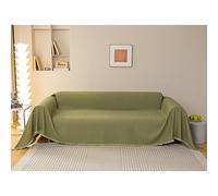 Couverture imperméable à carreaux gaufrés - Grande housse anti-rayures pour canapé 4 places - Protection douce et verte - Décoration élégante pour salon (180 x 380 cm)