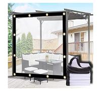 Couverture Imperméable Bâche Transparente Matériau PE Aucune Fuite d'eau Housse Anti-Pluie Pliable Plus Durable pour Jardinage/Camping(3x3m/9.84x9.84ft)