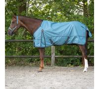 Couverture imperméable collection pour cheval QHP 0 g Bleu 165 cm (Longueur totale: 215 cm)