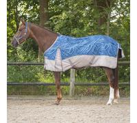 Couverture imperméable collection pour cheval QHP 0 g Bleu 165 cm (Longueur totale: 215 cm)