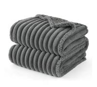 Couverture imperméable en polaire sherpa lavable pour animal de compagnie de taille moyenne et grande pour canapé, lit et protection de siège de voiture - Jeté en peluche douce pour chiot et chaton