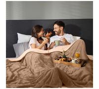 Couverture imperméable Luxueuse en Polaire Sherpa Anti-éclaboussures pour lit Double et Simple, Housse de canapé, jeté, Couette, canapé - Amour sans désordre pour Couples et Amoureux - 120 x 200 cm