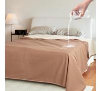 Couverture Imperméable pour Canapé et Lit - Protecteur Lavable, Jeté Doux Réversible pour Chiens 203 x 229cm Taupe
