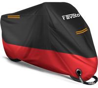Couverture Imperméable Pour Moto Avec Bandes Réfléchissantes ¿ Résiste Au Vent, Pluie Et Neige ¿ Ensions 265x105x125 Cm (Noir + Rouge) - Jack Daniels