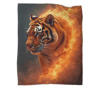 Couverture Imprimée 3D pour Tigre Couverture Douillette Animaux en Microfibre Douce Et Chaude pour Canapés,Draps, Chaleur Et Isolation, Camping pour Adolescents Et Adultes 80x90inch(200x230cm)
