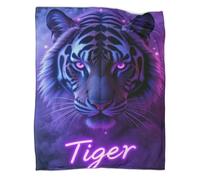 Couverture Imprimée 3D pour Tigre Plaid Couverture Lit Animaux en Microfibre Douce Et Chaude pour Canapés,Draps, Chaleur Et Isolation, Camping pour Adolescents Et Adultes 80x90inch(200x230cm)