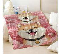 Couverture imprimée Corgi peinte à la main en flanelle chaude et douce, idéale pour les enfants et les amoureux des animaux domestiques (03, 150 x 200 cm)