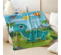 Couverture imprimée de dinosaures de dessin animé pour enfants, style jurassique - Couverture douce et confortable en flanelle pour décoration de chambre de garçon et de fille, canapé, lit (05, 200 x