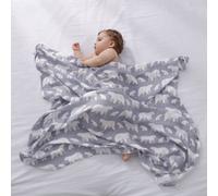 Couverture Imprimée En Mousseline De Bambou Et Coton Pour Bébé,Drap De Lit Mignon,Printemps Et Été,1 Pièce Par Paquet - Type Polar Bear-120x120cm