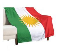 Couverture Imprimée Kurdistan Polaire Douillette Et Moelleuse Pour Femmes Et Hommes Motif Drapeau National Couvertures Et Plaids En Flanelle Ultra Doux Pour Lit Canapé Fauteuil Canapé 100X150Cm