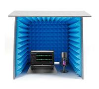 Couverture insonorisée de bureau - 60 x 60 cm - Pliable - Avec double isolation acoustique et éponges insonorisantes - Cabine d'enregistrement vocal portable pour l'enregistrement vocal et le