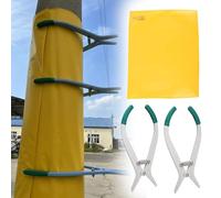 Couverture isolante électrique portable avec clips for réparations d'urgence - Tapis isolant ignifuge et imperméable for les travailleurs des services publics et les pannes de courant(10KV 100x150cm)