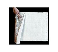 Couverture Isolante pour Conduit de Fumée et de Ventilation - Laine Céramique Ignifuge 1260°C avec Feuille d'Aluminium, Enroulé Souple pour Protection Incendie(50mm/2in)