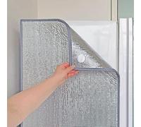 Couverture isolante pour réfrigérateur, Couverture d'isolation de fenêtre de congélateur de réfrigérateur de papier d'aluminium multicolore tailles multiples(Double Sided Adhesive Grey,50x170cm)