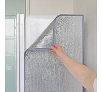 Couverture Isolante pour Réfrigérateur, Film Réfléchissant Isolation Thermique, Housse de Protection Universelle pour Congélateur Réfrigérateur et Vitrines(Gray Magnetic Sticker,50 x 70 cm)