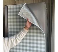 Couverture isolante pour réfrigérateur, Tailles multiples multicolores de Windows de congélateur de réfrigérateur de couverture isolée par papier d'aluminium(Grid a,50x170cm)