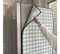 Couverture isolante pour réfrigérateur, Tailles multiples multicolores de Windows de congélateur de réfrigérateur de couverture isolée par papier d'aluminium(Grid B,50x170cm)