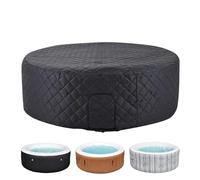 Couverture Isolante pour Spa Gonflable,Couvercle Thermique Isolé | Couvercle Pliable pour Bain à Bulles | pour Spa Gonflable De 145 Cm, pour Hiver, Extérieur, Bain, Jardin Et Terrasse