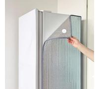 Couverture Isolante Réfrigérateur, Housse de Protection pour Vitrines Congélateur et Chambre Froide, Film Réfléchissant Isolation Thermique en Aluminium(Magnetic Sticker,50 x 170 cm)