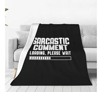 Couverture Jeté en Flanelle Chargement du Commentaire Sarcastique. Veuillez Patienter. Flannel Plush Throw Douce Plaid pour Canapé Cozy Couverture en Flanelle Voyage pour pour Lit Bureau S