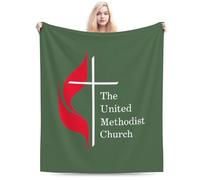 Couverture Jeté en Flanelle Église Méthodiste Unie Blanket Throws Moelleuse Flannel Throw Cozy Couverture en Flanelle Chambre pour Parfaite pour Canapé Voyage S