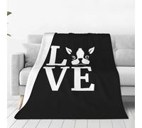 Couverture Jeté en Flanelle I Love Mon Terrier Flannel Throw Douce Flannel Plush Throw Moelleuse Couverture en Flanelle Parfaite pour Canapé pour Voyage Chambre S