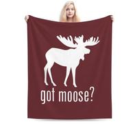 Couverture Jeté en Flanelle J'Ai Un Élan Couverture en Flanelle Douce Flannel Throw Moelleuse Blanket Throws Parfaite pour Canapé pour pour Lit Bureau S