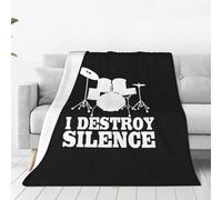 Couverture Jeté en Flanelle Je Détruis Les Tambours Blanket Throws Chaude Flannel Throw Moelleuse Flannel Plush Throw pour Lit pour Parfaite pour Canapé Chambre M