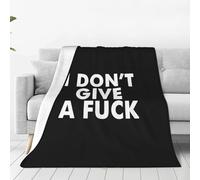 Couverture Jeté en Flanelle Je M'En Fous Flannel Plush Throw Douce Blanket Throws Chaude Flannel Throw pour Lit pour Voyage Bureau M