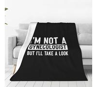 Couverture Jeté en Flanelle Je Ne suis Pas Gynécologue, mais Je Vais Y Jeter Un Œil. Flannel Throw Moelleuse Couverture en Flanelle Ne Bouloche Pas Blanket Throws Voyage pour Bureau Chambre S