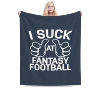 Couverture Jeté en Flanelle Je suis Nul Au Football Blanket Throws Moelleuse Couverture en Flanelle Chaude Flannel Plush Throw Voyage pour Parfaite pour Canapé pour Lit S